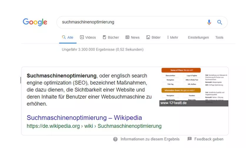 Text- und Paragraph Snippet für Inhalte